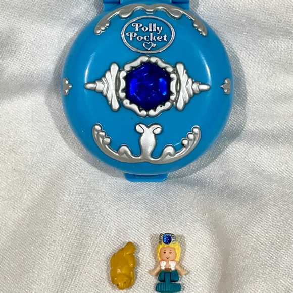 Vintage Polly Pocket 1992 Jeweled Sea COMPLETE Blue Gem Treasure - Picture 7 of 11